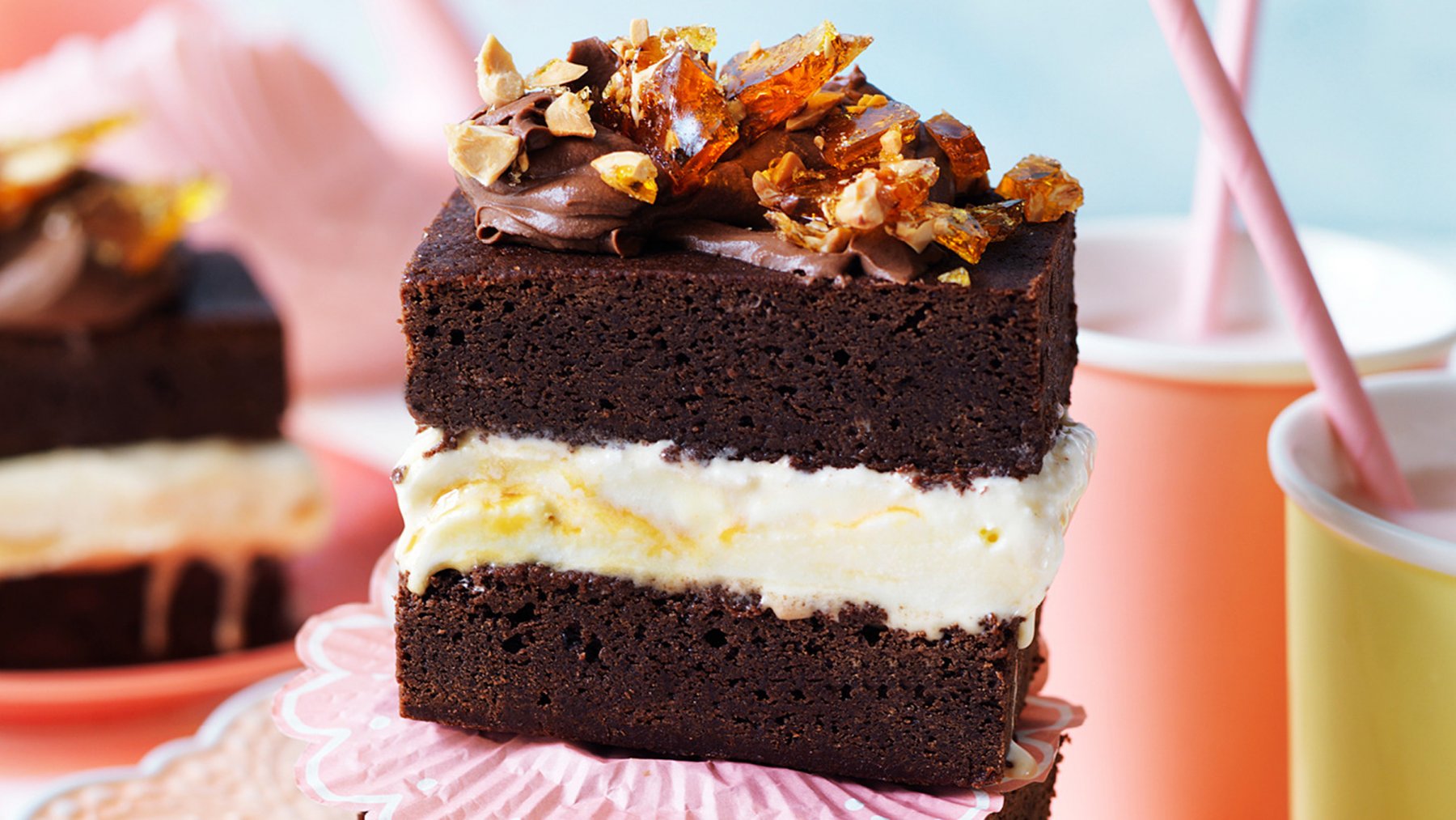 Choc Brownie IceCream Sandwiches White Wings